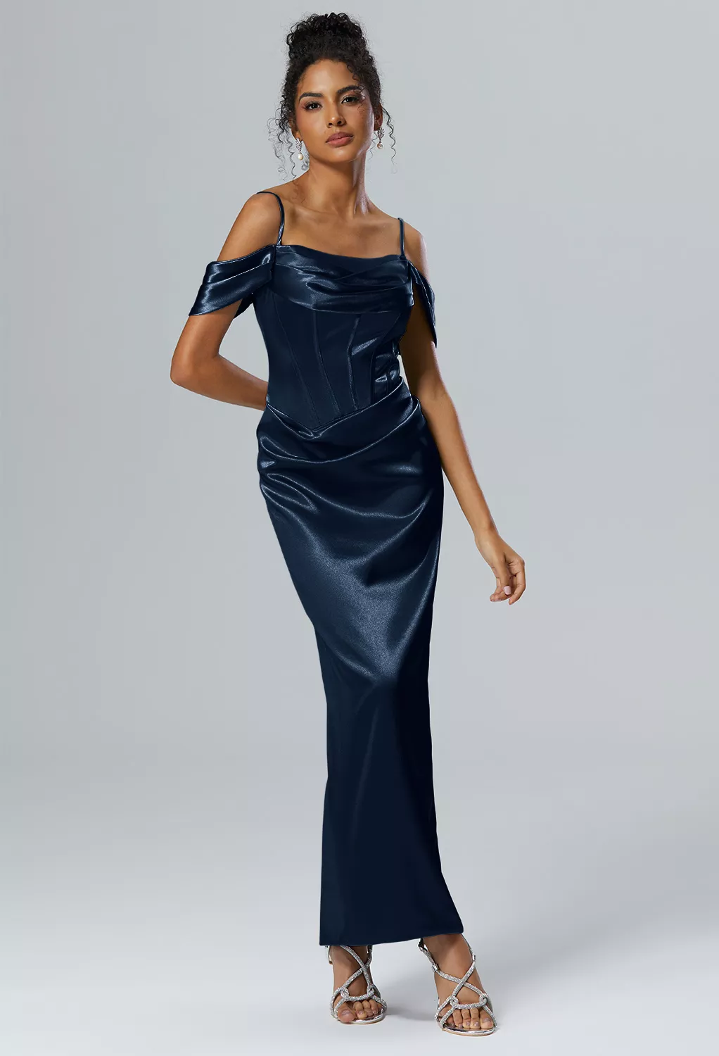 AW Valery Dark Navy  Convertibile Long Bridesmaid Dresses